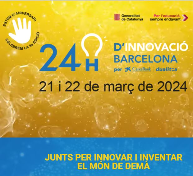 LopezVicuBCN's tweet photo. Durant les hores de les 24 hores d'Innovació, alumnes d'FP estaran al centre i connectats amb la resta de participants cocreants solucions innovadores a reptes proposats per grans empreses.

#24horesinnovacio #barcelona #somfp #impulsfp #innovacio #dualitza #Caixabank #24H https://t.co/UQLrD5Jt2y
