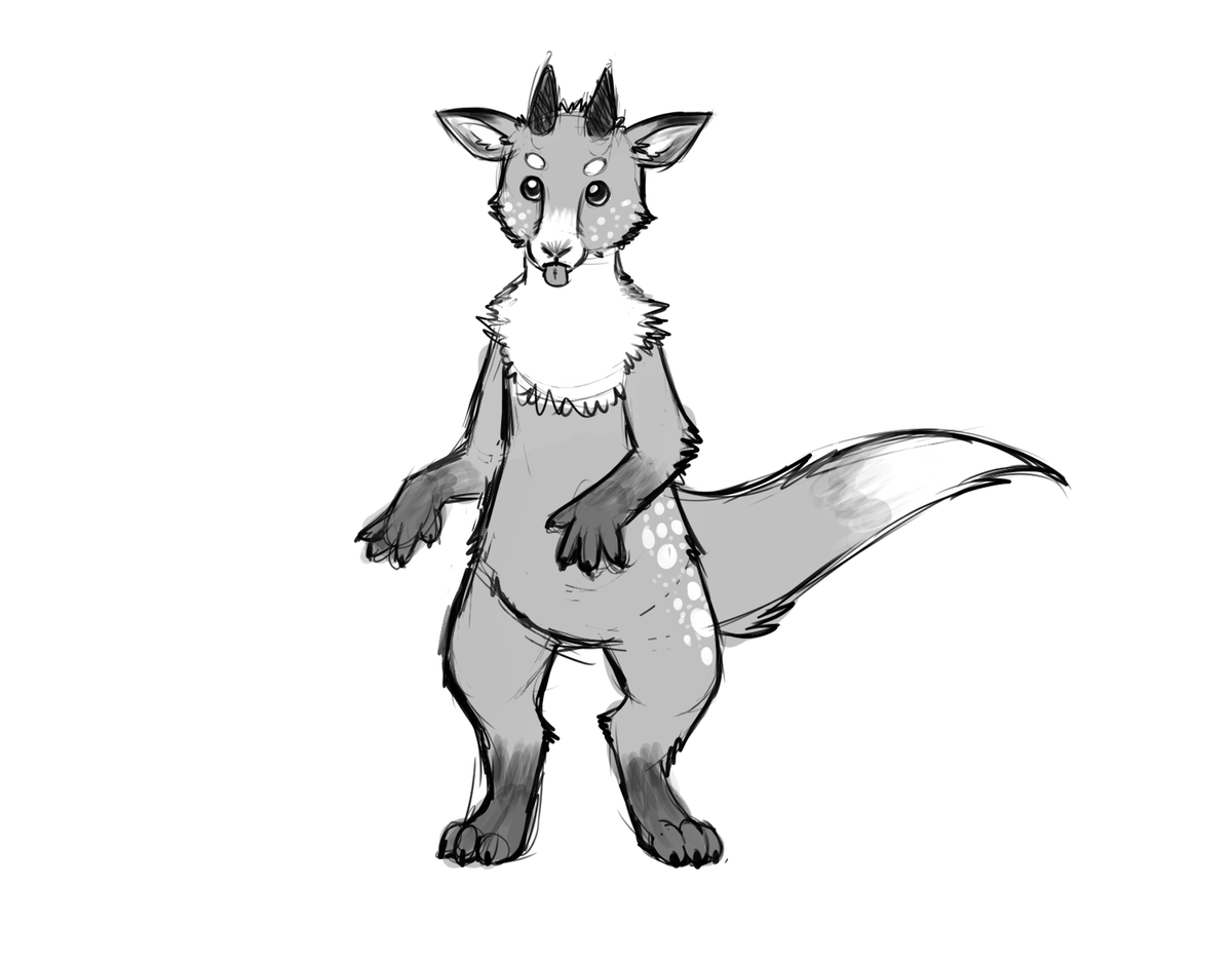 MaryC_Artist's tweet photo. Sketched my fursona cuz I was bored https://t.co/PvamD5vRdU