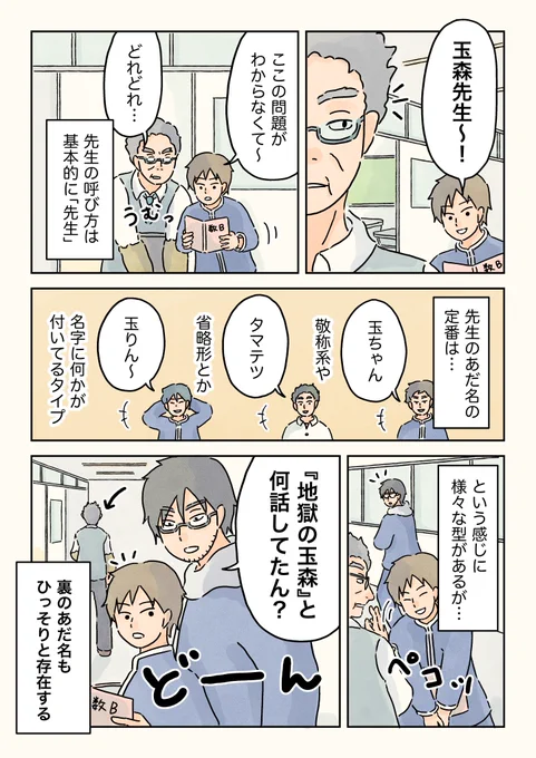先生のあだ名。(1/3)  

#男子校の生態 