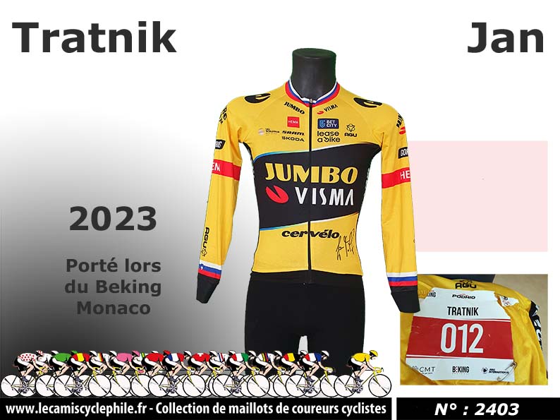 camiscyclephile's tweet photo. Maillot de @JTratnik porté lors du Beking Monaco 2023 équipe @vismaleaseabike avec dossard et signé.
Discover my collection of 2404 jerseys on : https://t.co/Ef2ypnTyIZ https://t.co/etqQUzsDLn