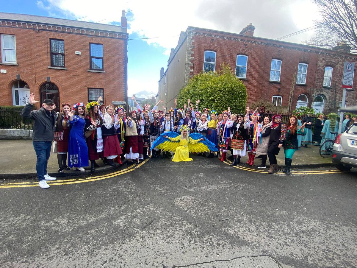 Today we're celebrating St Patrick's Day and joining parades all over Ireland. Spot the 🪽 of freedom in the streets of Dublin. 🇮🇪🇺🇦 #StandWithUkraine Big thanks to @stpatricksfest for welcoming us to the parade.