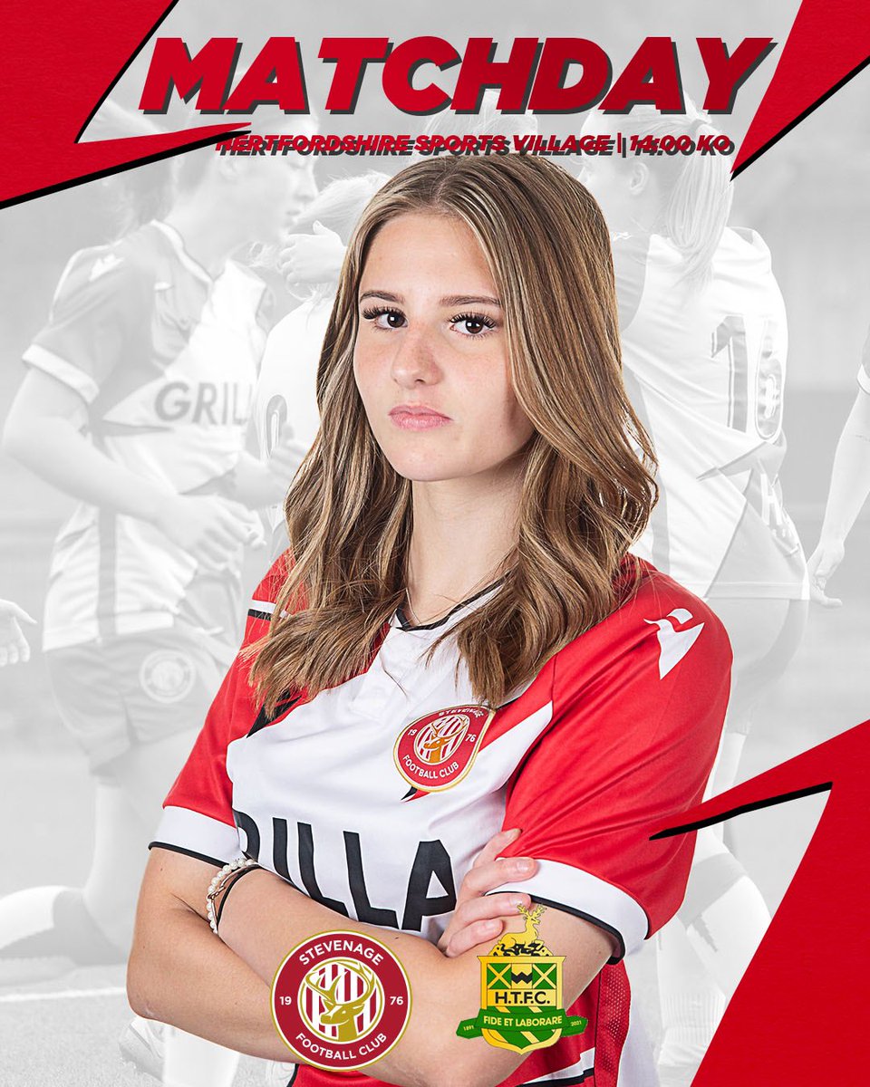 StevenageFCW's tweet image. 🤩 𝙈𝙖𝙩𝙘𝙝𝙙𝙖𝙮 … our U23s are in league action today, hosting high-flying Harpenden Town

🆚 Harpenden Town
🏟️ Hertfordshire Sports Village, AL10 9EU
⏰ 14:00 KO
🎟️ Free Entry

#TogetherForBoro 🔴⚪️