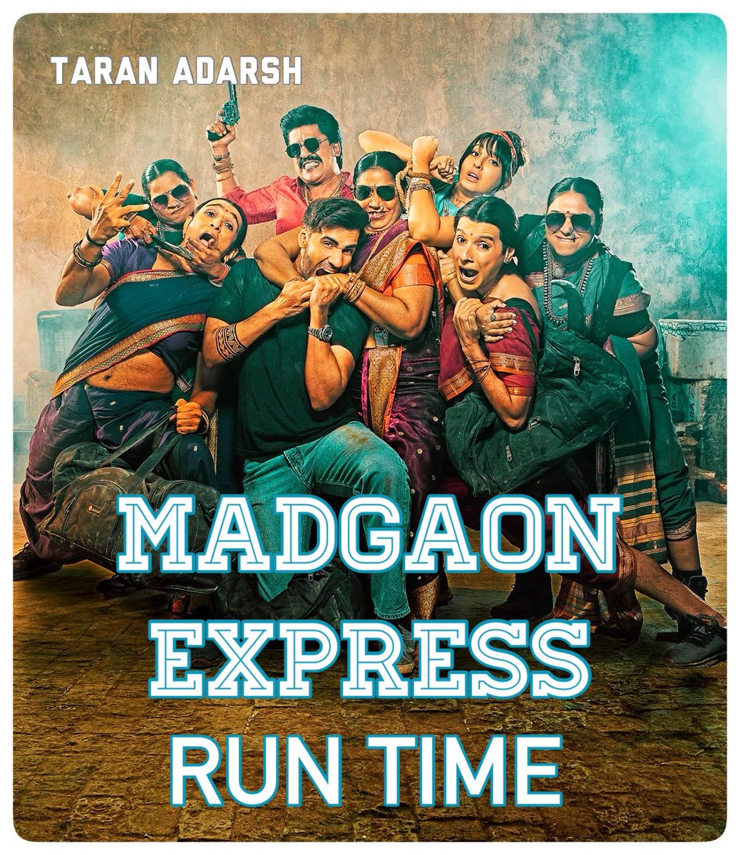 #Xclusiv… ‘MADGAON EXPRESS’ RUN TIME… #MadgaonExpress certified ‘UA’ by #CBFC on 15 March 2024. Duration: 144.56 min:sec [2 hours, 24 min, 56 sec]. #India

⭐ Theatrical release date: 22 March 2024.
#Divyenndu #PratikGandhi #AvinashTiwary #NoraFatehi #KunalKemmu #FarhanAkhtar