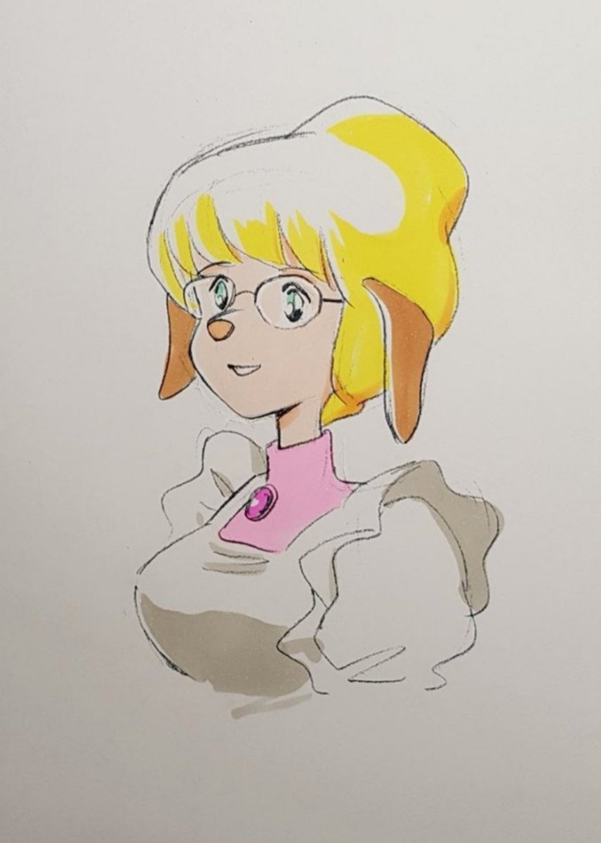 「ハドソンさん描くのむずかしいか?割とつかまえやすいキャラクターだと思うんだが…あ」|宮尾岳のイラスト