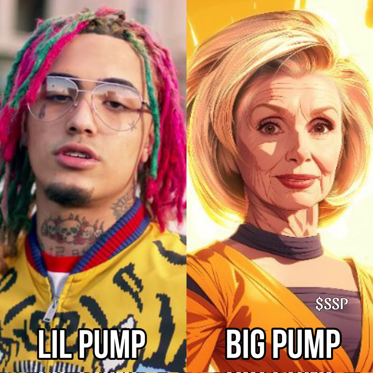 <a href="/SaiyanPelosi/">Super Saiyan Pelosi ($SSP)</a> Super Saiyan Pump $SSP