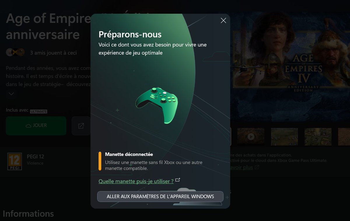 domogeek_net's tweet photo. Jouer avec une manette à #ageofempires !!! une obligation pour y jouer sur #gamepass avec #xboxcloud https://t.co/nnb93UfobM