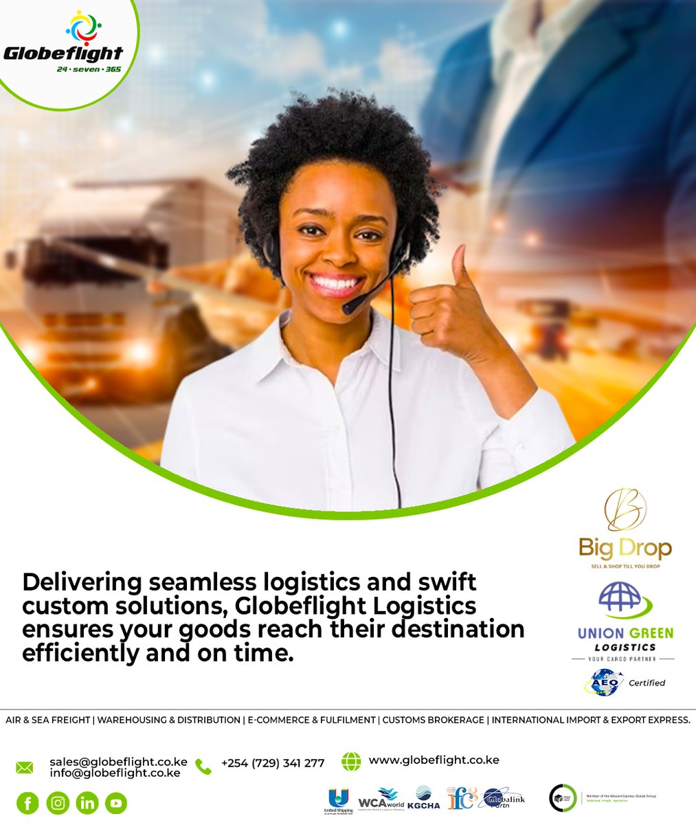 globeflight_ke's tweet photo. Customs got you confused? 🥲
Globeflight Kenya cuts through the red tape for smooth &amp; efficient clearance. Ship with confidence! https://t.co/JQNfnK5uG6
#KPLC #BrianChira #citizentv #simps #remotask #accident https://t.co/MnmPHK3Ym7
