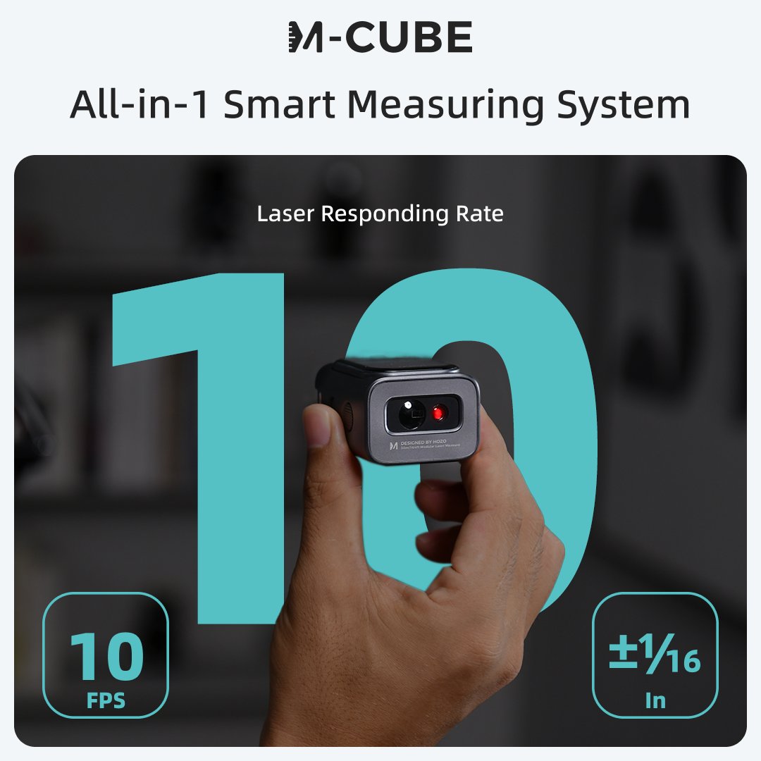 HOZODESIGN's tweet image. Size doesn't define power; M-Cube 00 Laser Measure provides fast, accurate measurements with an error margin of only ±2mm. Avaliable on the online store: hozodesign.com/products/m-cube

#housedesignideas #gadgets #PrecisionTools #creativeinspiration #measurement #floorplans #surveyors