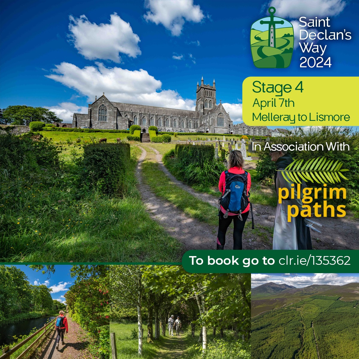 Excited to join forces with the St Declans Way committee to promote their 6-stage pilgrimage &amp; work with their brand! 🌟 Stage 1 begins March 23rd, embarking from the iconic Rock of Cashel.

Secure your spot for stages 1-6 now at clr.ie/135362