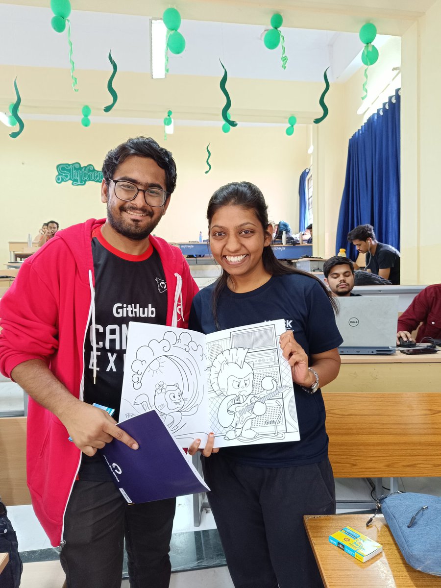 TechHunterssss's tweet image. Hackers exploring their creativity with Github Activity Book ✨ 

@ankurg132, our github campus expert at HackHive.

fr, crayons are therapeutic ❤️
#GithubatHackHive
#HackHive
#techhunterssss