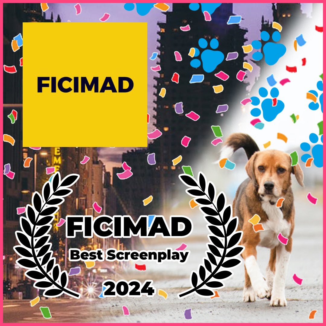 ishiokataro's tweet photo. 先日正式上映の決定をご報告したスペインのマドリード国際映画フェスティバル( #FICIMAD )🇪🇸からメールがあり、何と『最優秀脚本賞』をいただきました❗️🎊
脚本での受賞は初めて。犬が歩くだけの映画ですがその描き方に物語を感じてくれたのでしょうか。とにかく嬉しいです✨✨ありがとうございます‼️ https://t.co/Gx7aQdiY7f