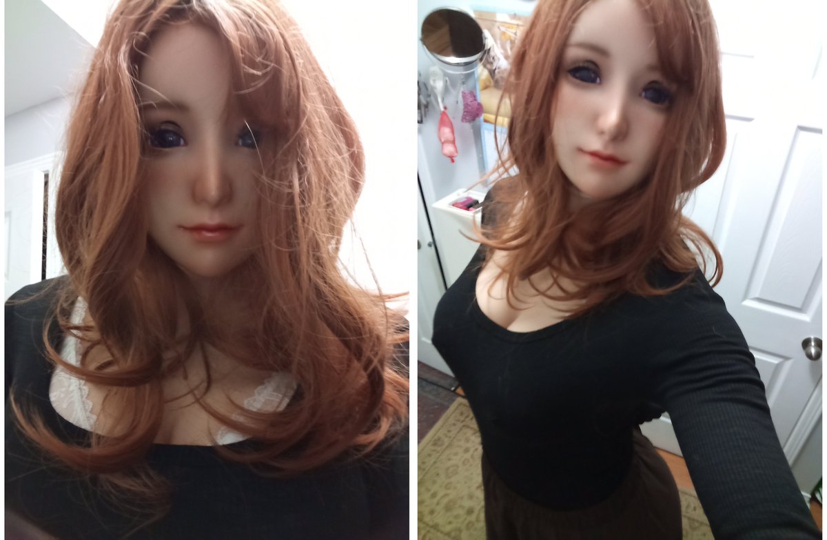 Have you taken your doll girlfriend out for walk today? 💃💗 My Vids: pornhub.com/model/renimasks More masking 3D and Stories: deviantart.com/murkydream #kigurumi #skinsuit #femalemask #silicone #dolling #bondage #erotica