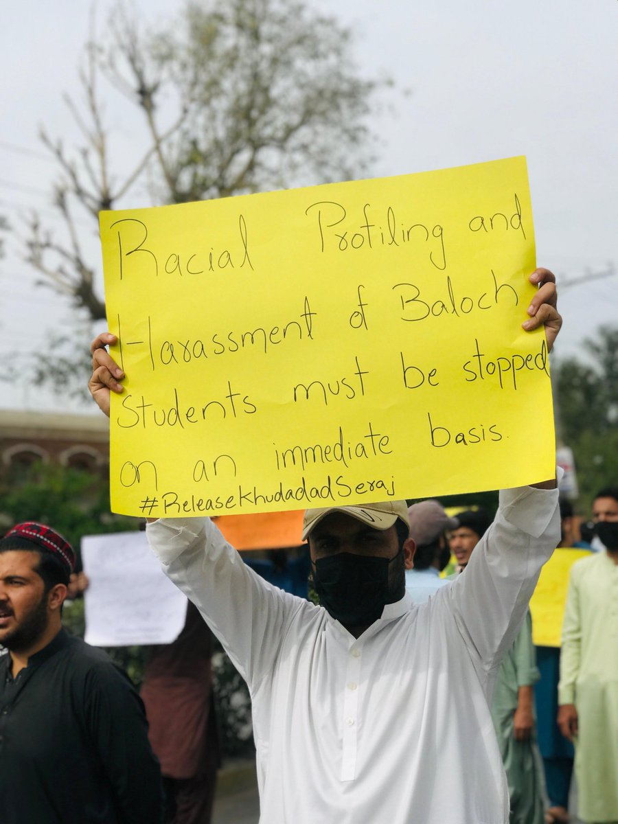 BSCPunjab's tweet photo. Baloch Students Council Faisalabad has organized a protest rally against the enforced disappearance of Khuda Dad Seraj and the profiling and harassment of Baloch Students in Punjab and Islamabad.
#ReleaseKhudaDadSeraj https://t.co/uU206SbaVv