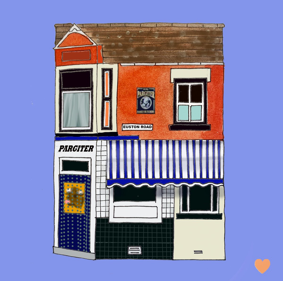 Sunday roast? Here’s a butchers shop HWJ Pargiters in Far Cotton welcome to FridgeStreet 👋. Blue/white stripe is traditional butchers symbolism - stripes on butchers’ aprons indicated master or apprentice (see “earning your stripes”). Well so says the internet 🤓