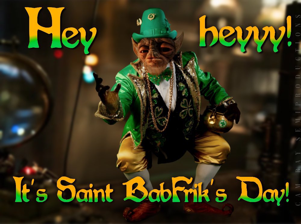 camray's tweet photo. 🍀 Happy Saint BabFrik’s Day!!! 🍀
#StarWars #BabuFrik #StPatricksDay #memes #sequelmemes #heyhey https://t.co/K8K8hDcvUy