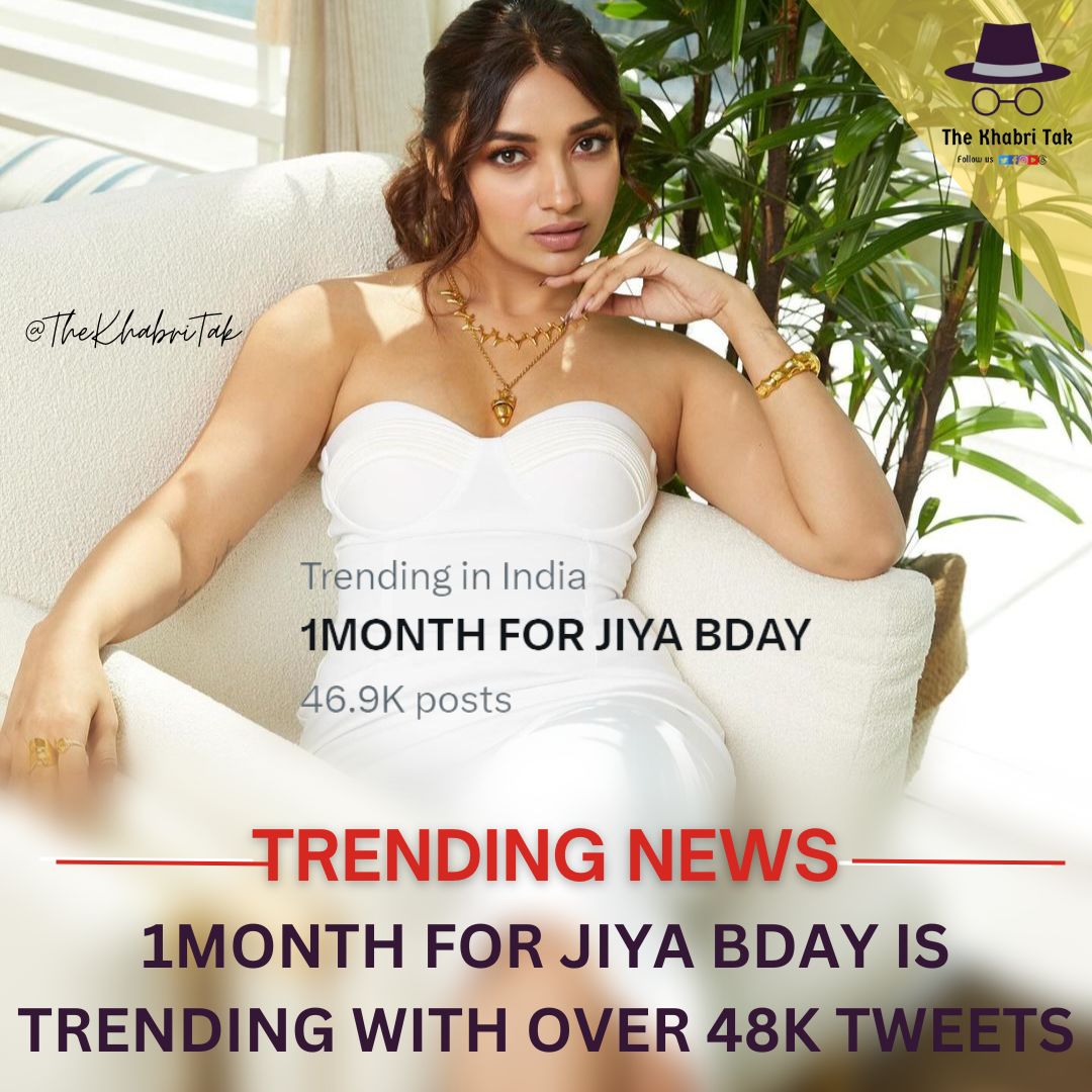 Latest : Fans going crazy for #JiyaShankar's birthday as 1MONTH FOR JIYA BDAY trends in Top 10 with over 50K tweets at Twitter✨🤍

Since OTT 2 almost everyday she is ruling like a Queen in the trending list✅

#AbhiYa #JiyaKiJanta #JiyaKeJabaaz

Follow - <a href="/TheKhabriTak/">The Khabri Tak</a> for more