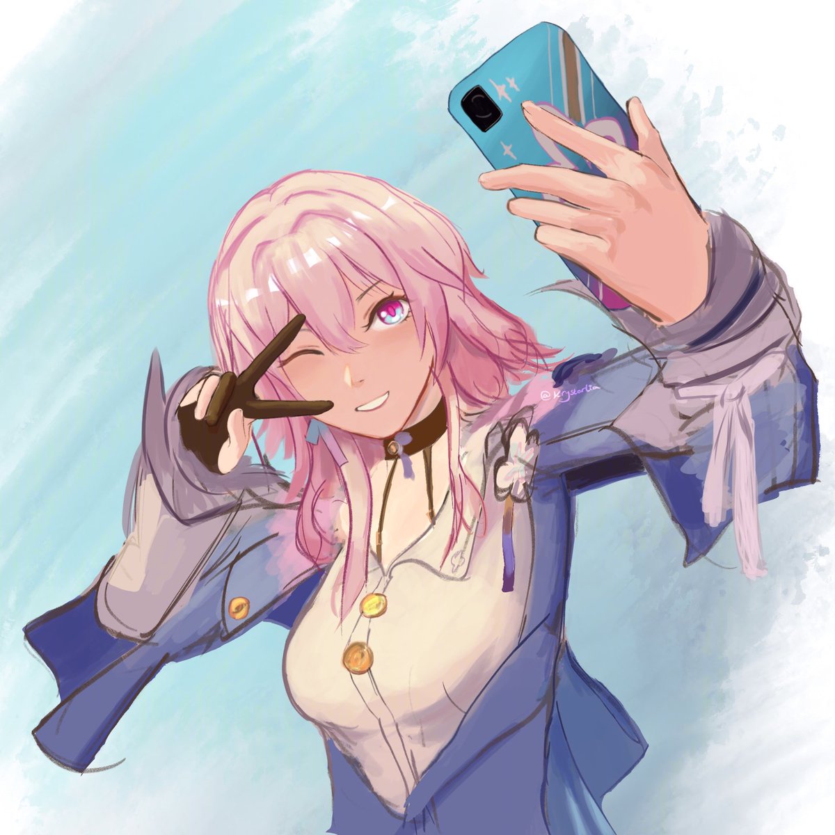 Krystarlia's tweet photo. Happy belated March 7th #rkgk 

#HonkaiStarRail  #March7th #HSRFanart #doodle https://t.co/vEc0D29sdB