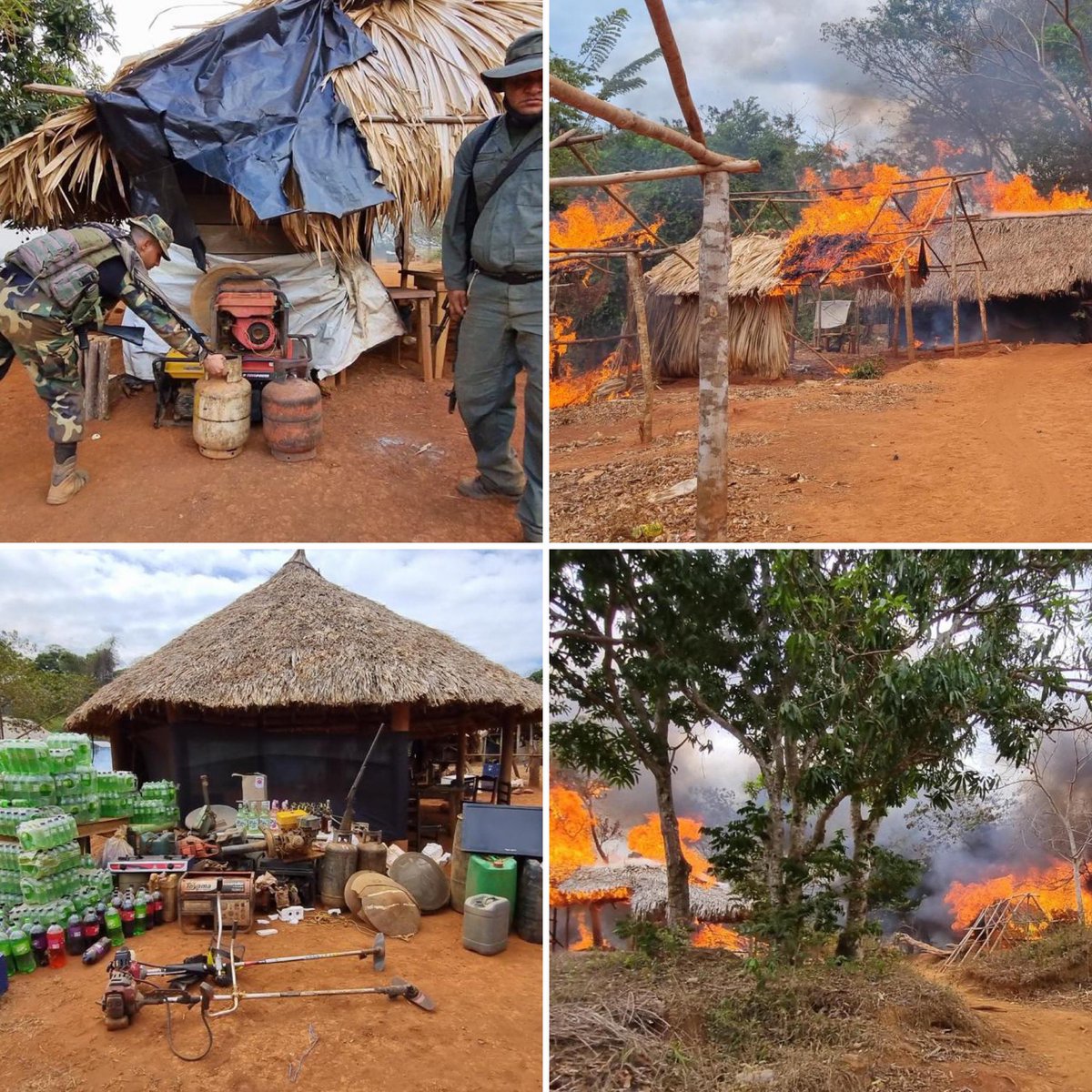La #FANB en representación del Estado se encuentra desplegada en las operaciones estratégicas Neblina y Roraima contra la minería ilegal, donde desmantelará todo campamento fuera de las áreas de seguridad y defensa nacional bajo protección especial.
#IntegrarEsVencer