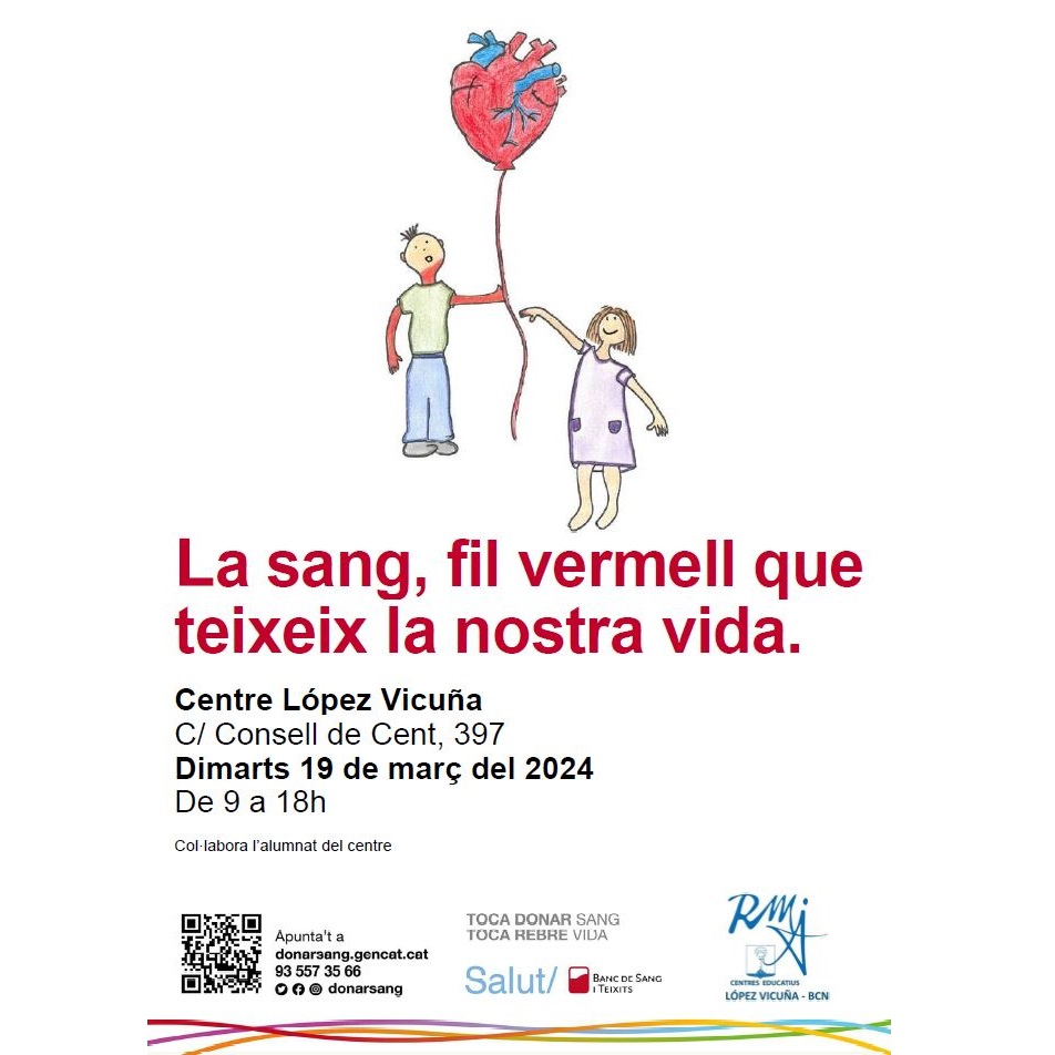 LopezVicuBCN's tweet photo. Aquest dimarts pots venir a donar sang de 9 a 19h al centre. 
🩸Recorda que és imprescindible que portis el teu DNI. I si vols, convida a les teves amistats i familiars. 
#donasang @donarsang #teixintvida #tejiendovida https://t.co/WOM08RokHM