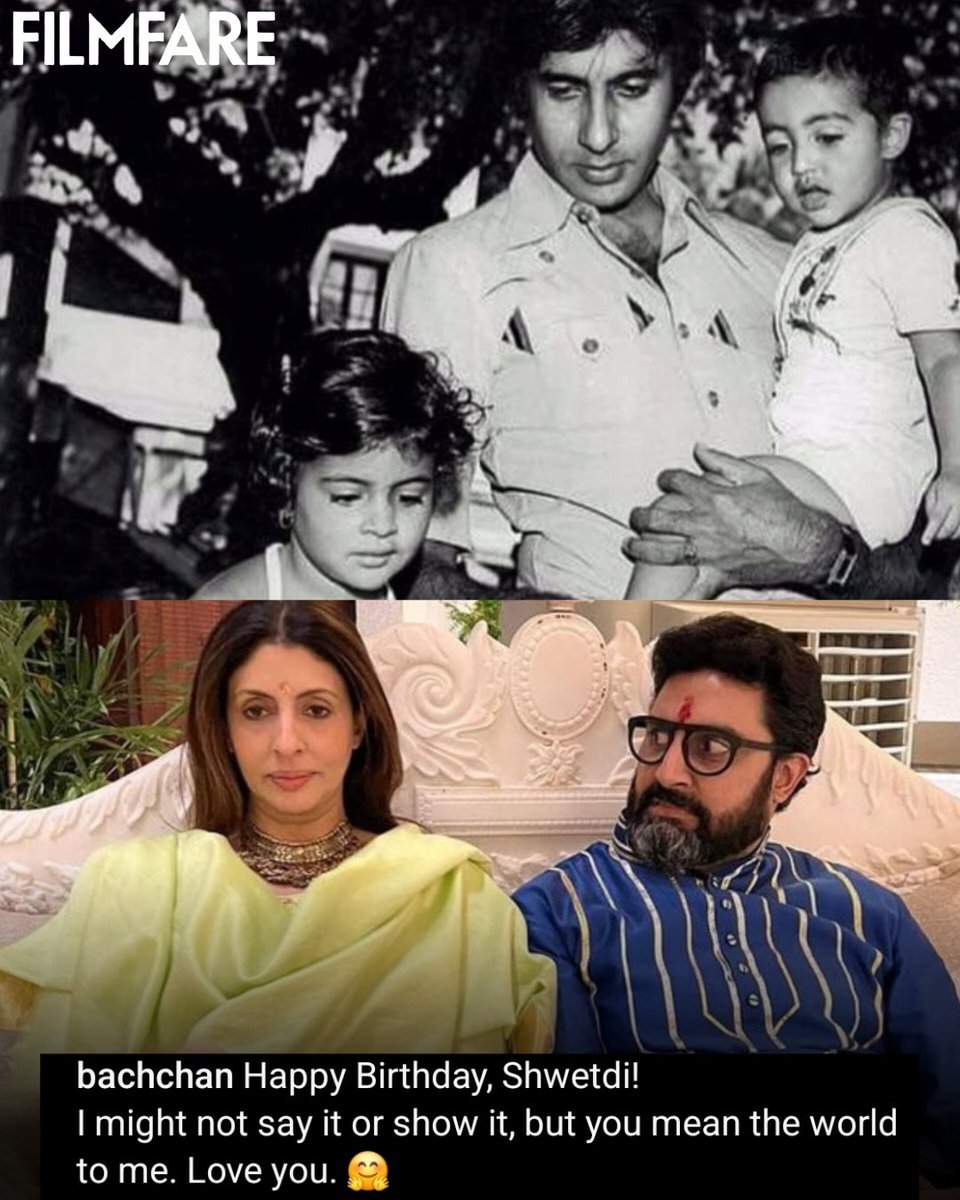 #AbhishekBachchan wishes #ShwetaBachchan with the sweetest post.🎂💕