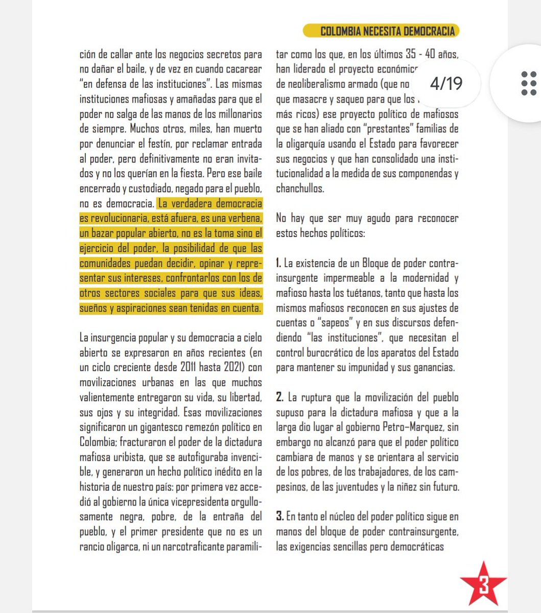 Democraciaespaz's tweet photo. Abro hilo.
A propósito de la propuesta de @petrogustavo sobre una  Constituyente.
Es claro que las instituciones diseñadas por la manoseada constitución del 91 no garantizan la democracia que anhela el pueblo colombiano. El mismo presidente lo esta señalando. 👇 https://t.co/w9z0HiTA3B