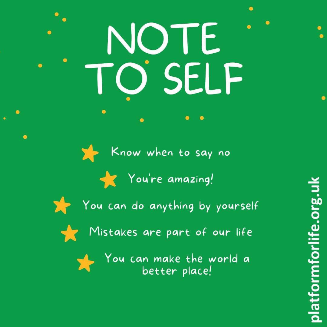 Be. Kind. To. Yourself. 💚⭐ 

#SelfCareSunday #ChestersMentalHealthCharity #MentalHealthAwareness #Charity #ItsWhatWeDo #Chester #ChangingLivesForGood