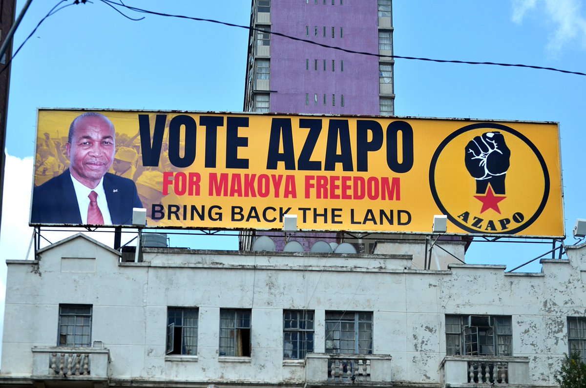 AZAPO_News's tweet photo. President @Nelvis_Qekema is proud to launch the AZAPO Election Campaign billboards that have been placed all over the country. The billboards invite our voters to ensure AZAPO, Steve Biko's Movement, goes back to parliament at high speed. https://t.co/D5Ebj78Y8t