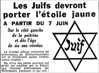 Contrairement à ce qu'on croit, le port de l'étoile jaune en France, en 1942, n'a pas été bien perçu par la population. De nombreuses marques de solidarité ont été signalées, au grand désarroi de Vichy.
Mais certains français ont été un peu plus loin... ⤵️1/4