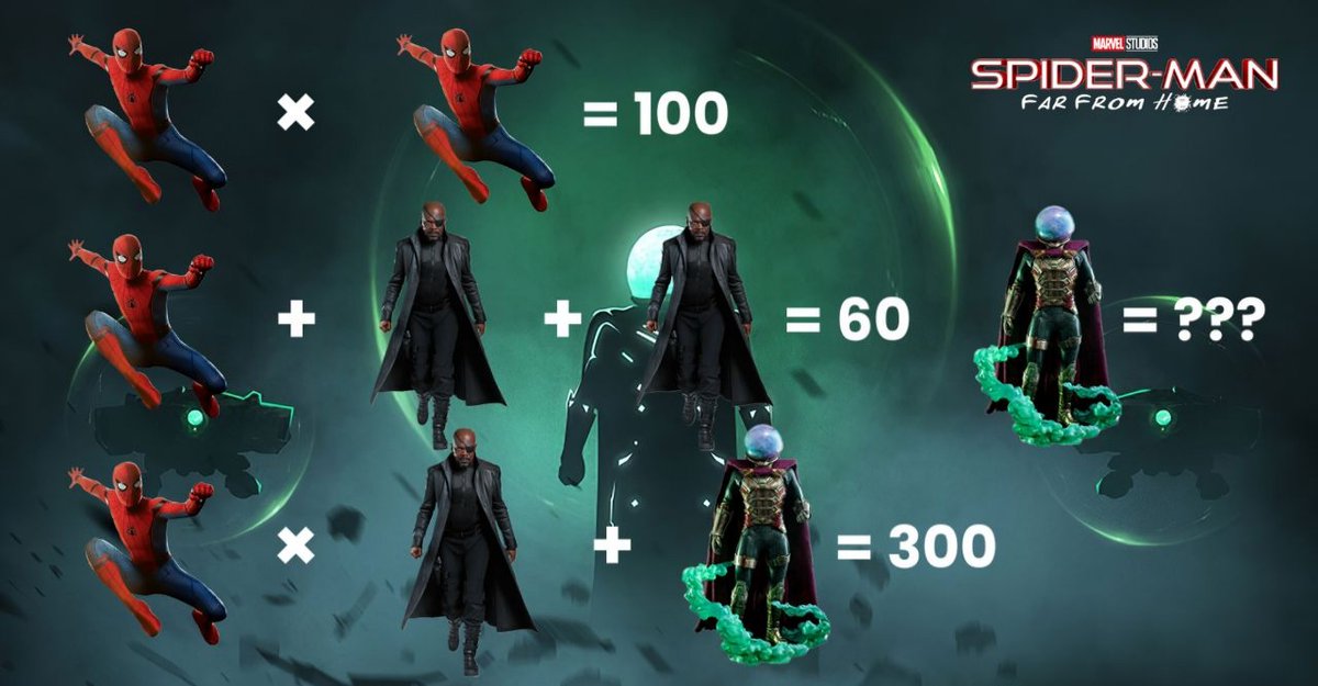 MehrdadBasiry's tweet photo. Math puzzle:
Spider-Man far from home...🕷️🕷️🕷️.
@MarvelStudios.
@DCOfficial.
@TomHolland1996.
#mathe.#Math_science.#Mathematics.#Algebra.#calculus.#geometry.#Science.#sciencenews.#test.#evaluate.#solve.#Marvel.#MCU. https://t.co/P9q9x0drcQ