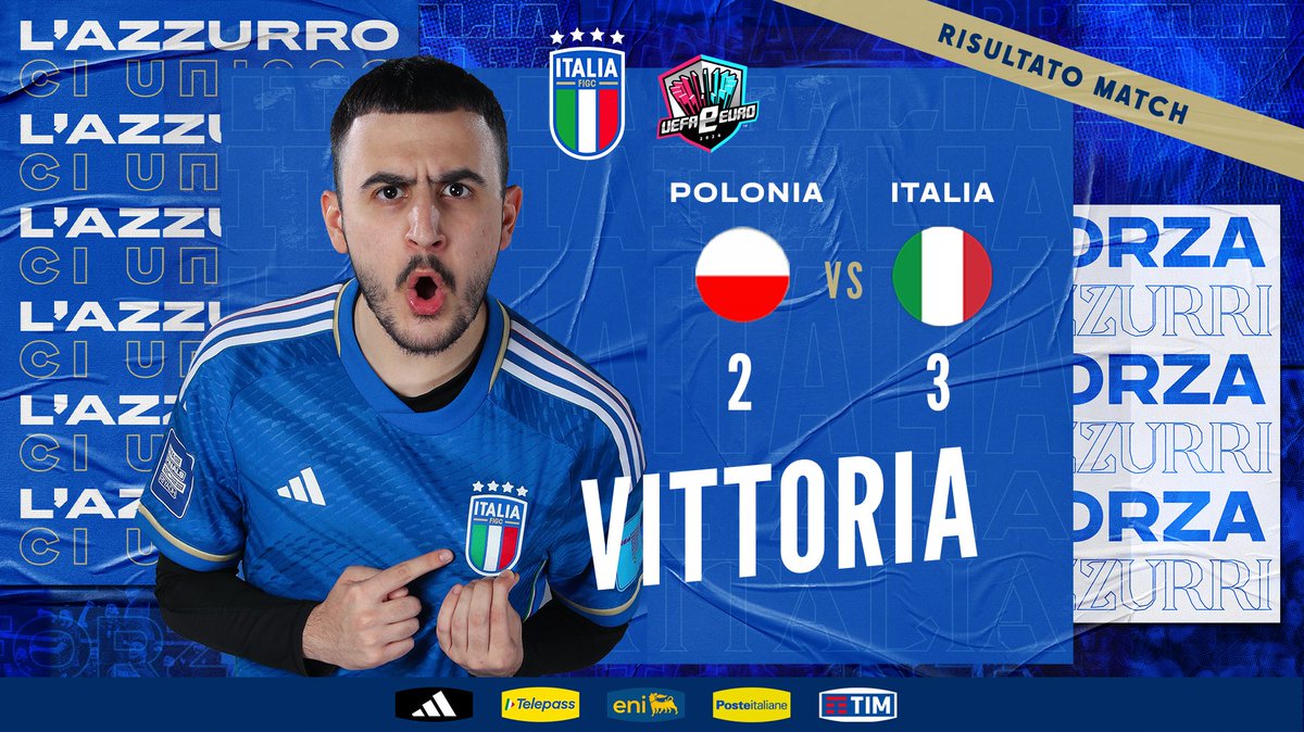 Vittoria nel match contro la Polonia 🇮🇹 Testa subito al Lussemburgo 🫡🔥 Partita importantissima per @obrun2002 👉🏻: youtube.com/live/BpriqSROu… #Azzuri #eNazionale