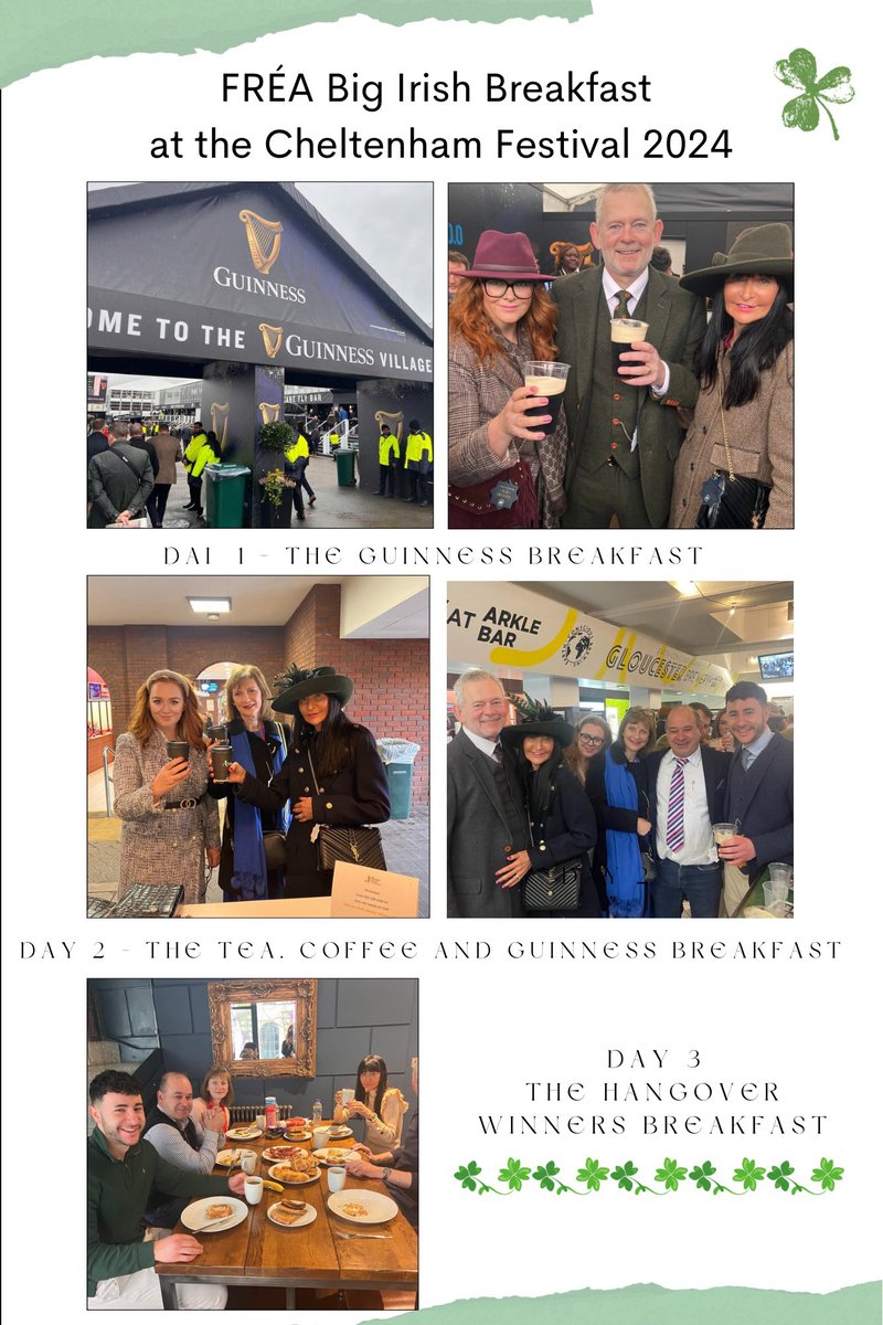 TracyLavinEvent's tweet photo. Celebrating and raising funds for the #BigIrishBreakfast FREA Charity at the Cheltenham Festival 2024 @CheltenhamRaces https://t.co/EsM4Yi4gDC