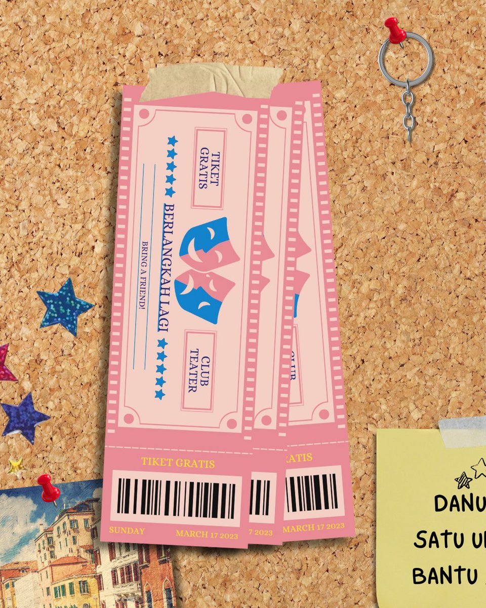 BerlangkahLagi's tweet photo. LIHAT KE MADING!!

Ada 4 tiket gratis ditempel di sana, ditujukan untuk 2 kru laki-laki dan 2 kru perempuan. Mau ambil?

Baca dulu syaratnya! https://t.co/l5oTi3nV6U