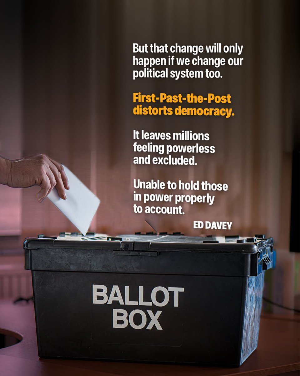 For the Conservative and Labour parties, the current system suits them.

It lets the Conservatives in most of the time, despite the majority of people voting against them.

But Labour knows – if they wait long enough, their turn will come.

We must win the fight for fair votes.
