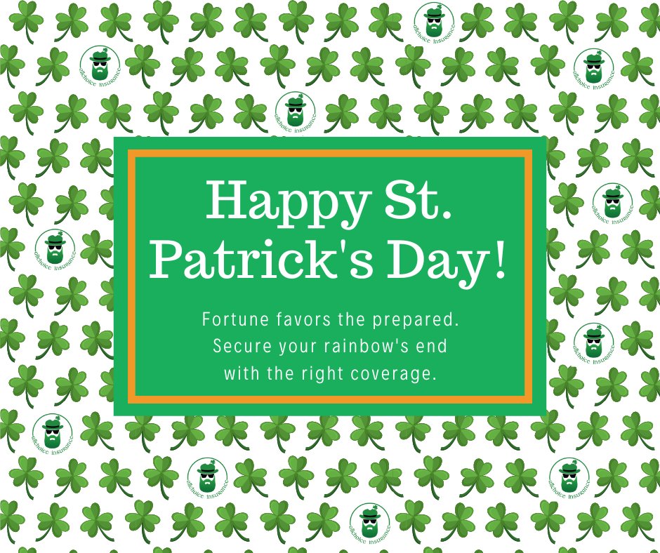 🍀 Luck’s on your side with our insurance! 
Secure your pot of gold (home, car, life) this #StPatricksDay 🌈 

#HomeInsuranceProtection #InsuranceSecurity #StPatricksDayInsurance #SecureYourLuck #InsurancePlanning  #StPatricksDayProtection #InsurancePeaceOfMind #CelebrateSafely
