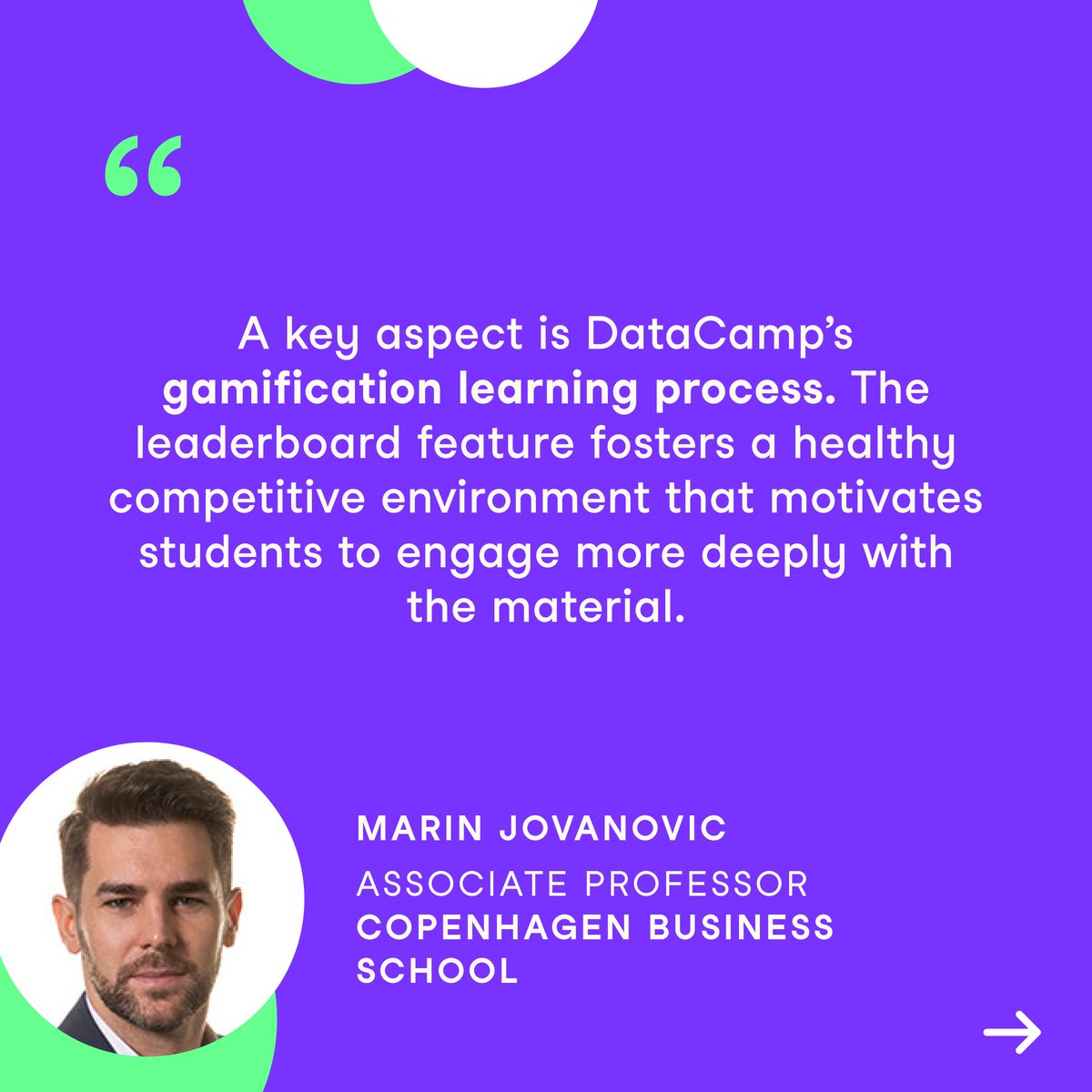 DataCamp's tweet photo. How #DCClassrooms partner @marinjovanovic, Associate Professor @CBScph, keeps his students engaged and drives real-world skill application.π
π» Spoiler:Β DataCamp Workspace features across both his lectures and practical application
The full story π https://t.co/RL3bR1jaNU https://t.co/s5431PZ4ao