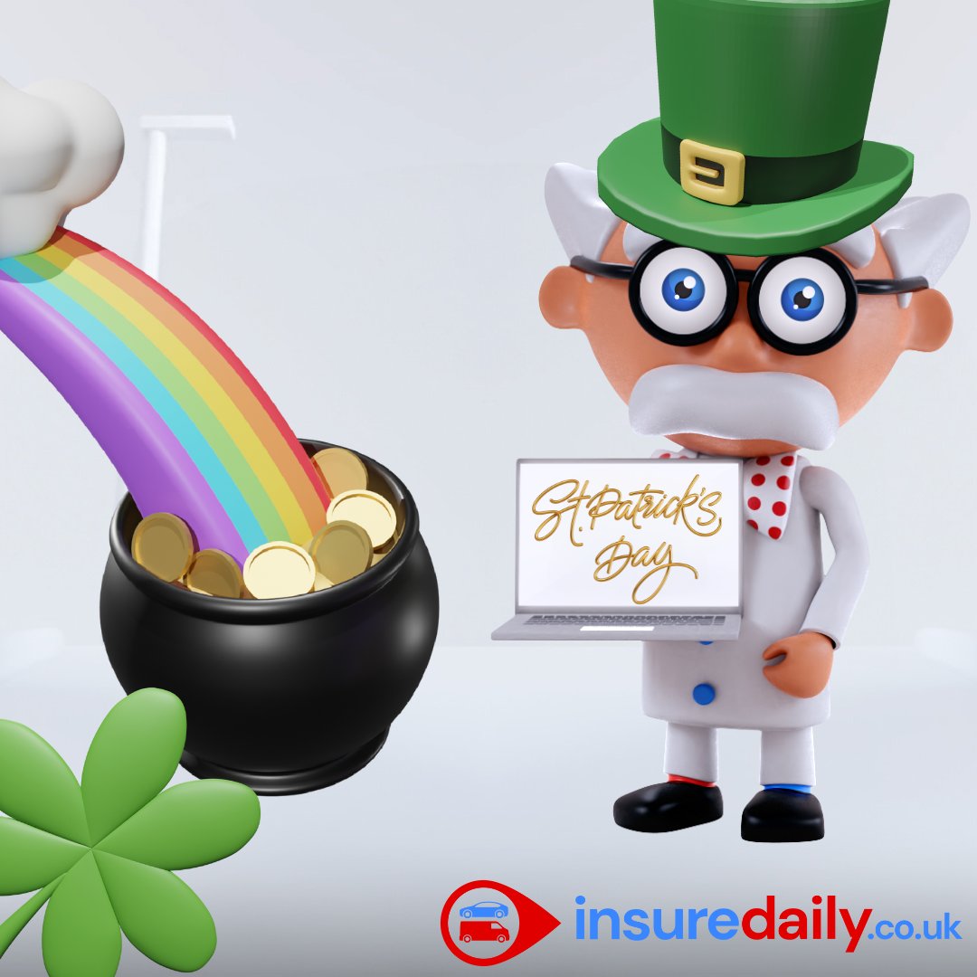 InsureDailyUK's tweet image. Even Professor Daily knows that a pot of gold's a myth!
But saving a bundle on temporary car insurance?
That's the real magic!  

#stpatricksday #stpaddysday #insuredaily #professordaily #carinsurance #temporarycarinsurance #luckydeals  #LeprechaunApproved