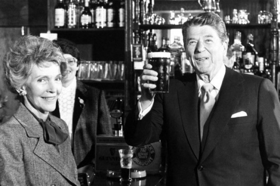 Easily one of my favorite photos of the Gipper. From Dublin, Ireland to Dublin, Ohio and everywhere in between, Happy St. Patrick’s Day! ☘️