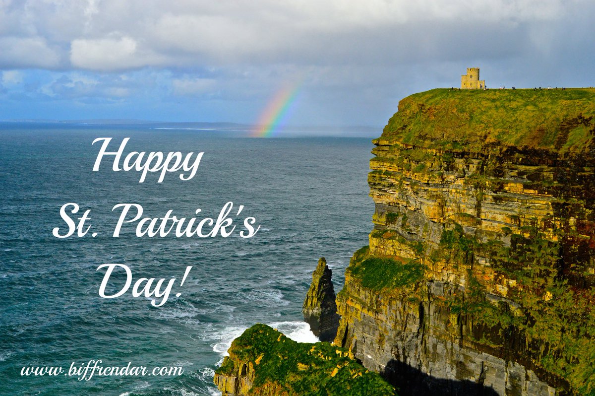 🍀🍀🍀🍀 #Obrienstower #cliffsofmoher #ireland #rainbow #stpatricksday