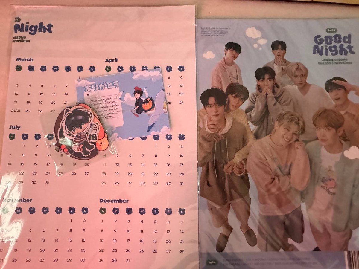 🪻#luvwoongie | #haosdelivery

ZB1 2024 season's greeting folded calendar and photo book has arrived from <a href="/haospackage/">ًkei 🍀</a> ! super bait and very approachable ni seller. thank you for hosting the hatian and the cute sticker freebies! 🫶