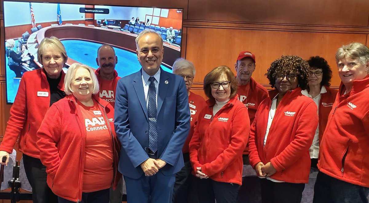 Had an opportunity to talk to representatives and volunteers with AARP. So glad that Public Health Committee has been working on bills to protect our seniors, their health and wellbeing.