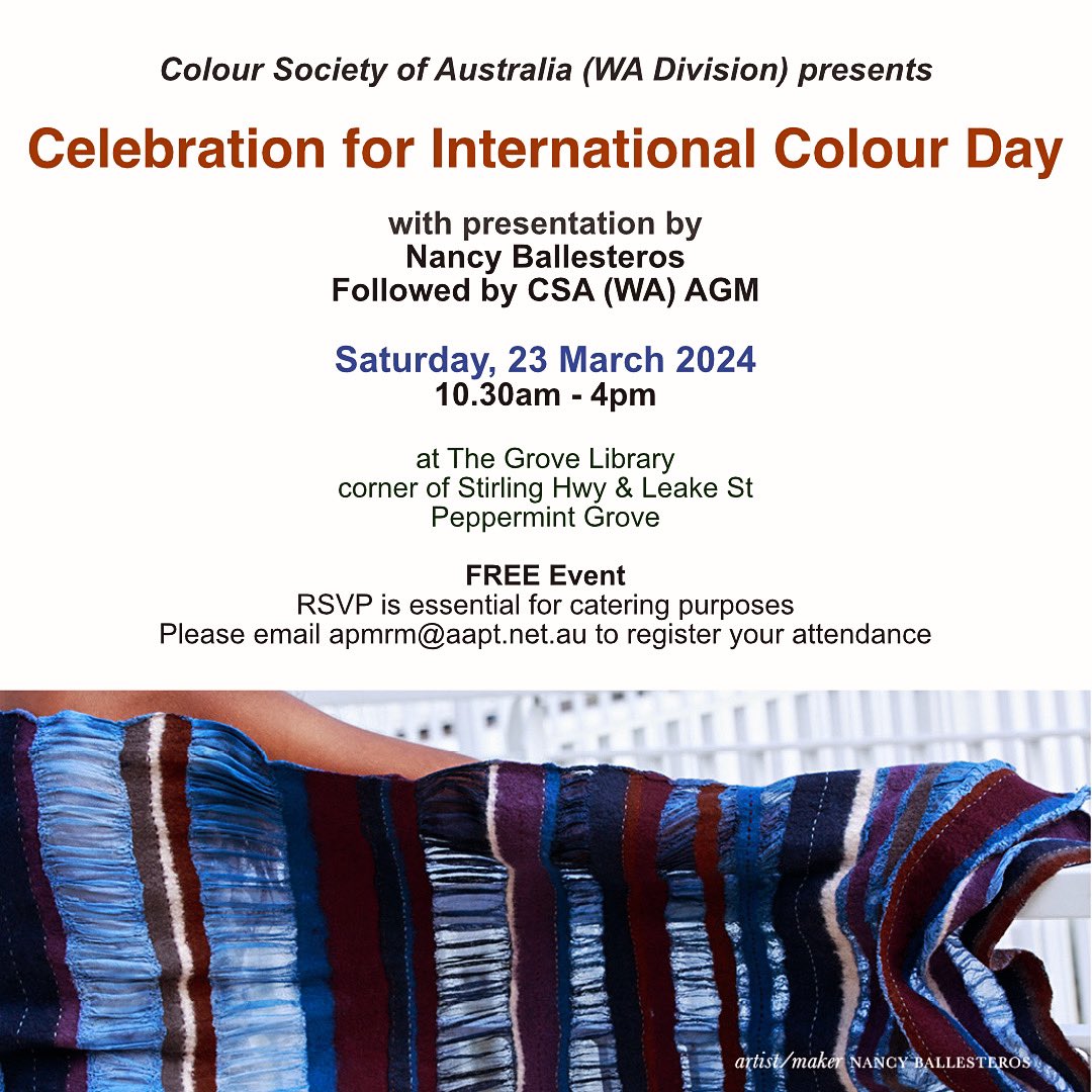 ColourSocietyWA's tweet photo. March 21st, the Spring equinox in the Northern Hemisphere, is designated by international colour associations as "International Colour Day" to promote colour awareness all over the world. https://t.co/QIdgBO632s