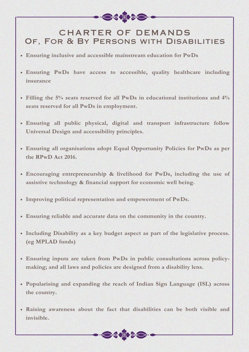 With inputs from PwDs nationwide & support from @ylacofficial , I present Charter of Demands - of, for & by - Persons with Disabilities for the 2024 elections. Sign up & endorse for the ‘invisible’ minority! civis.vote/consultations/… #Vote4Accessibility #GeneralElections2024