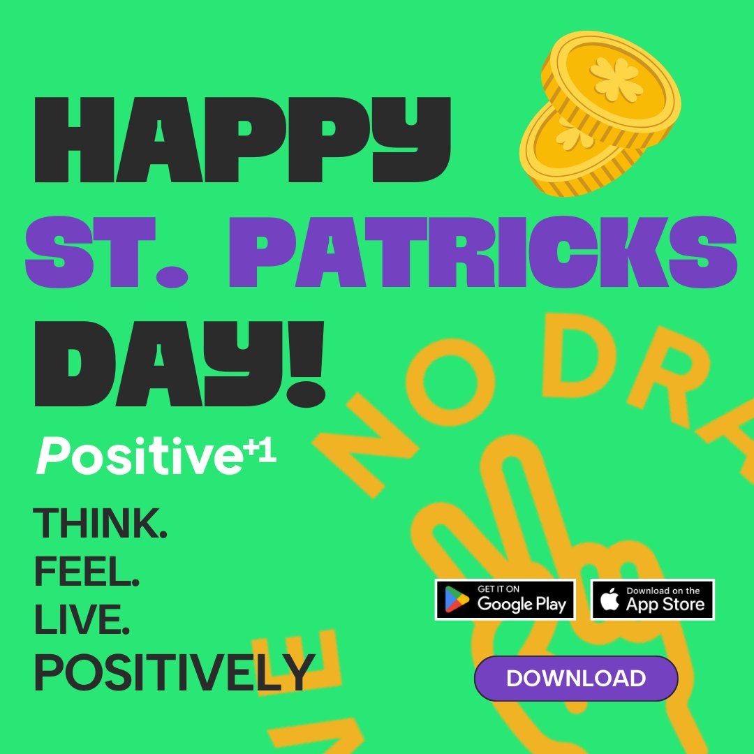 Happy St Patrick’s Day from your Positive+1 team! ✨💚🍀 #StPatricksDay #StPatricksDay2024 #positiveplusone #HIV