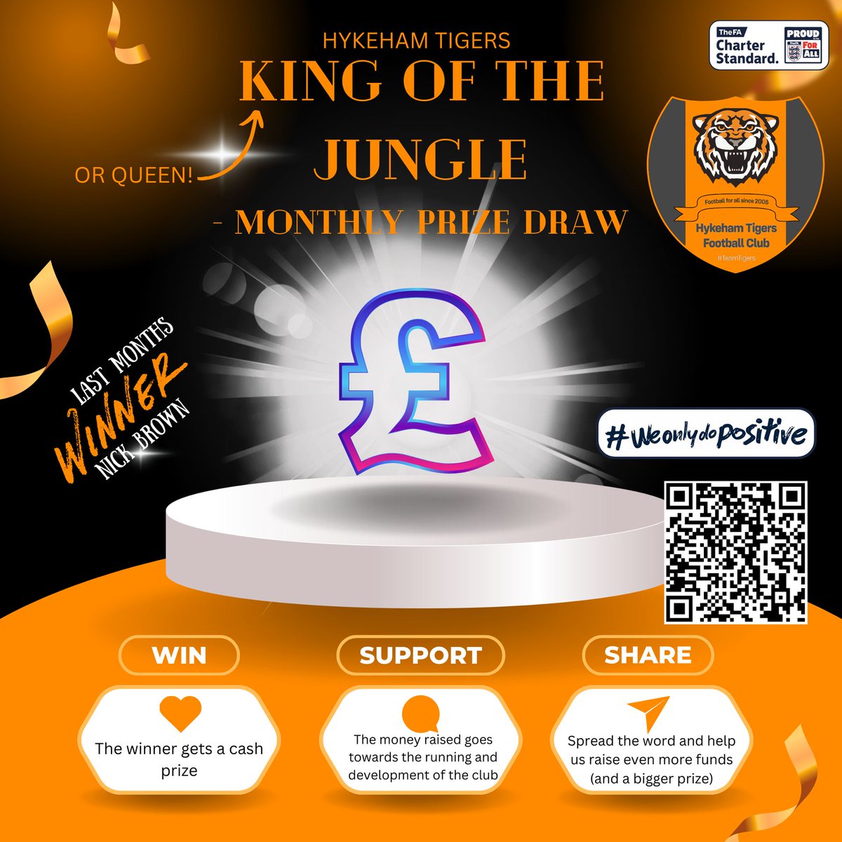 Join our monthly prize draw for a chance to win a cash prize, just like Nick Brown did last month.
Scan the QR Code or use this link to enter.

bit.ly/48SSAVT