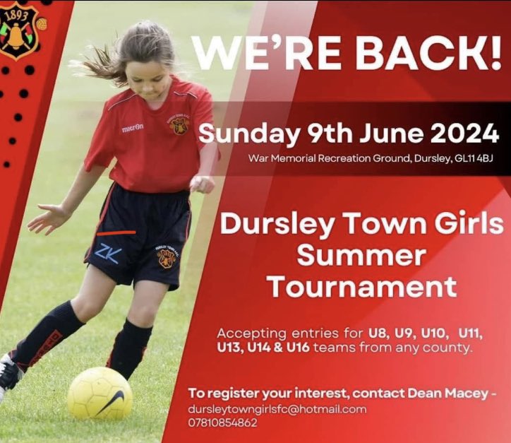 Don’t forget to sign up to our 2024 tournament. Places going fast. Sign up today to get your place! 
⚽️⚽️ ⚽️🥇🥈🥉🏅🎖️

tournifyapp.com/live/dtgfctour…
