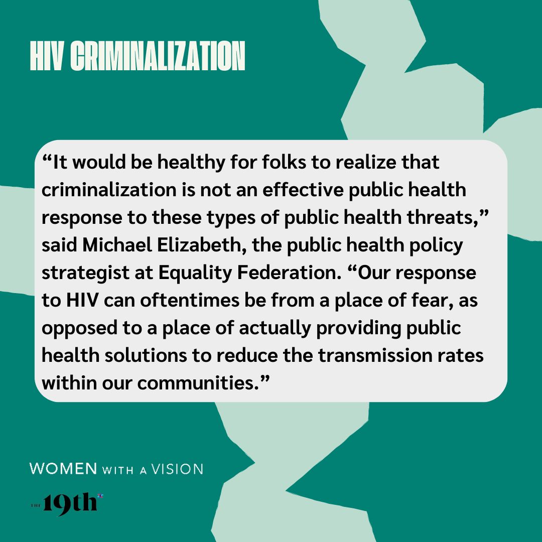 Criminalization doesn’t make us any safer, whole, or healthy. Louisiana, it’s time to do away with racist, whorephobic, and queerphobic laws that criminalize people living with HIV.