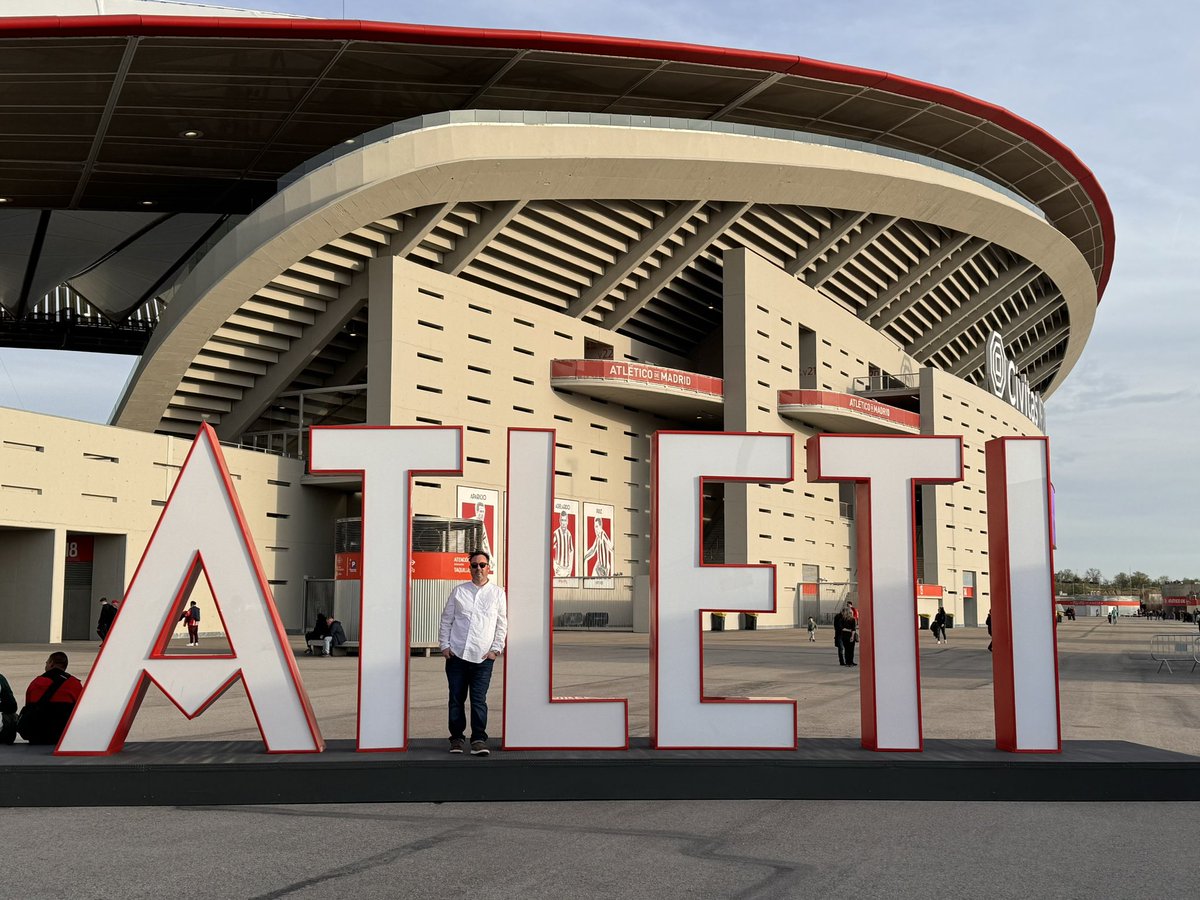 Hello from The Metropolitano. Atleti vs. Barca tonight.