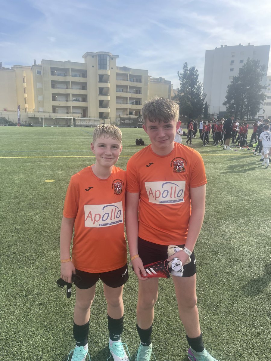 James McCarthy and Thomas Mott of <a href="/StanwellPE/">Stanwell School PE</a> representing <a href="/CVSFA/">Cardiff & Vale Schools & Colleges FA</a> at the Portimão International Cup tournament. well done boys! Fantastic achievement! <a href="/scottybuttsy/">Scott McCarthy</a> #portimaointernationalcup