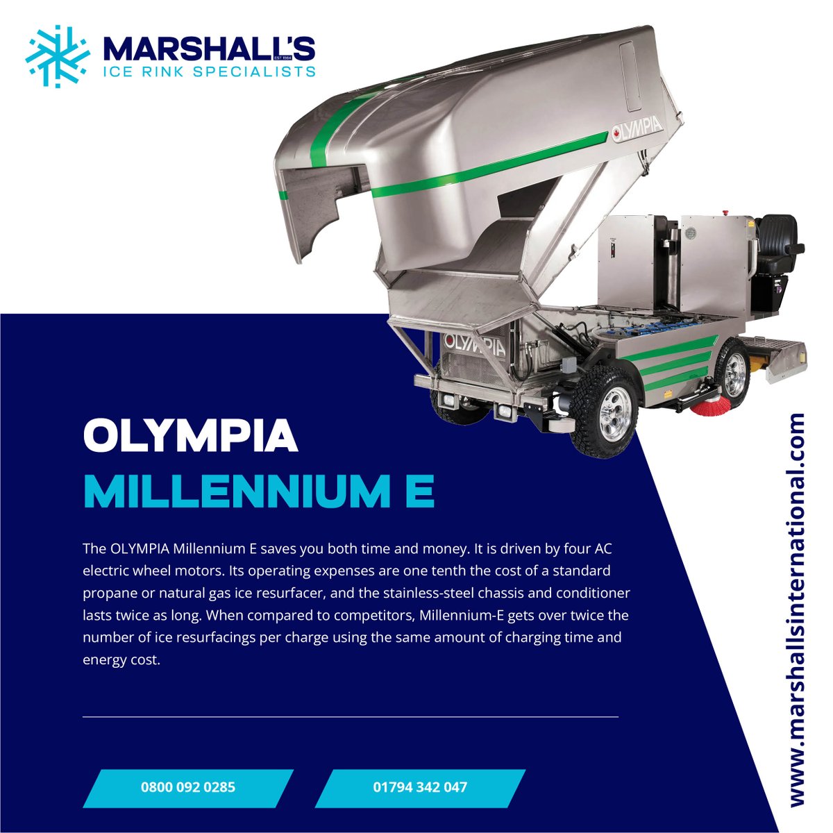 marshalls_int's tweet image. Refurbish and Rejuvenate Your Ice Resurfacer

🔄 Extend the life of your resurfacer with our refurbishment services. 

Save money and reduce waste while enjoying top-notch performance. 

Learn more at marshallsinternational.com. 

#ResurfacerRevival #RefurbishmentSolutions