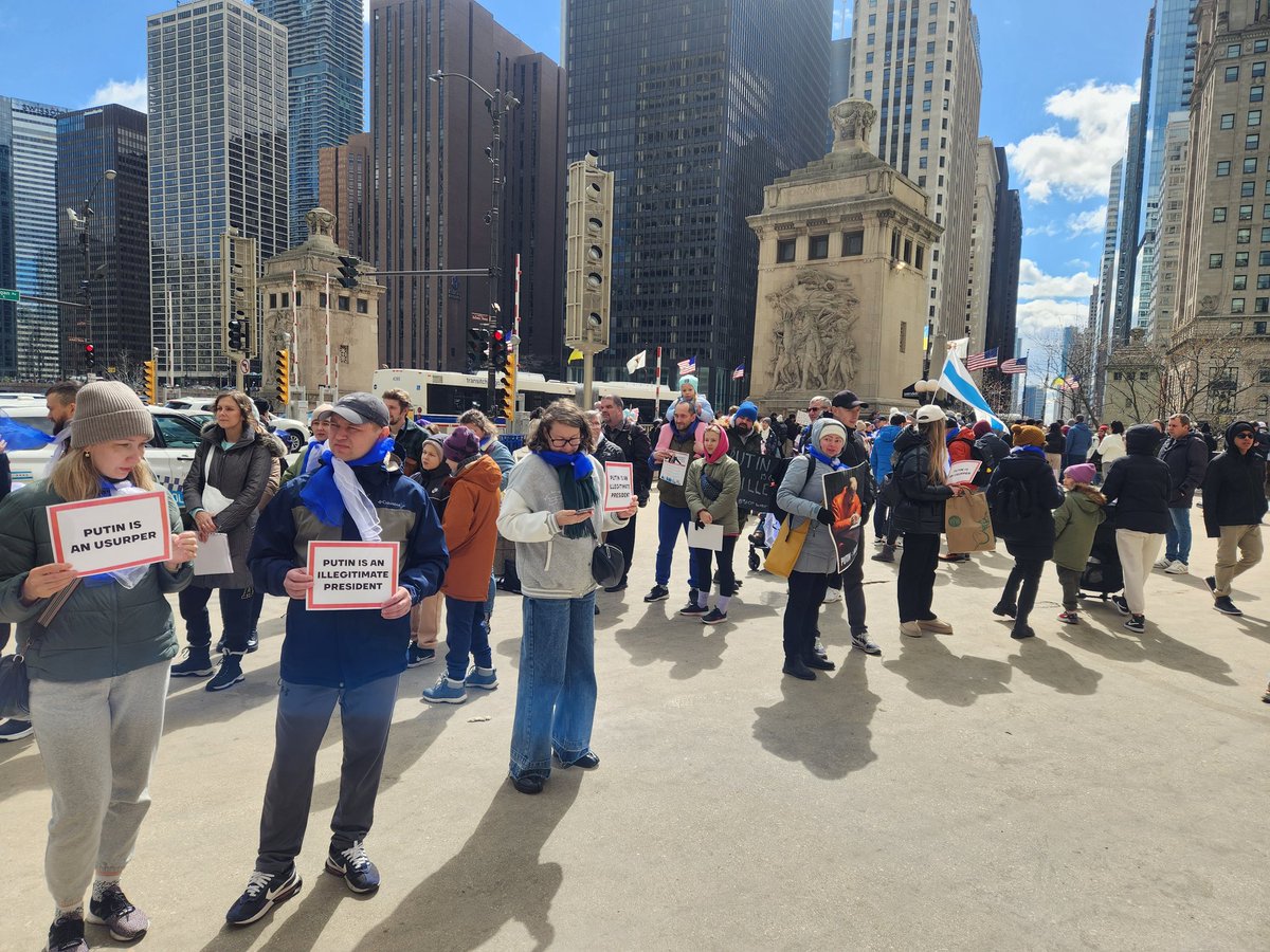 Noon Against Putin in Chicago, March 17. #ПолденьПротивПутина